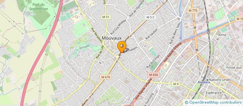 localisation de l'entreprise CREDITS 59 à MOUVAUX