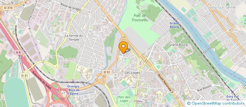 localisation de l'entreprise CREDITS VOYAGES à EVRY-COURCOURONNES