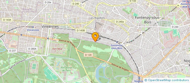 localisation de l'entreprise CREDO à FONTENAY-SOUS-BOIS