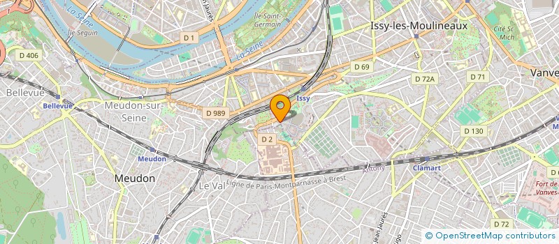localisation de l'entreprise CREED PROJECT à ISSY-LES-MOULINEAUX