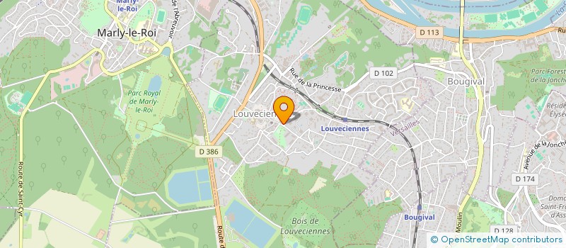 localisation de l'entreprise CREER à LOUVECIENNES