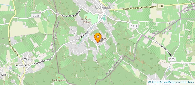 localisation de l'entreprise CREER ENTREPRENDRE REUSSIR  ROCHEGUDE