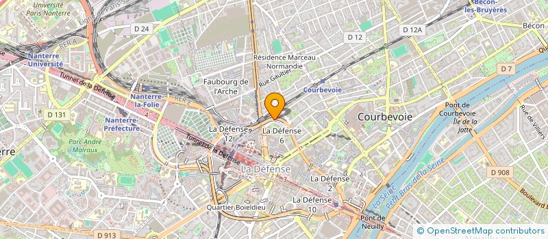 localisation de l'entreprise CREFORP à COURBEVOIE