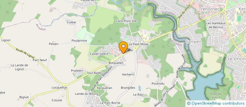 localisation de l'entreprise CREHABITAT à ARRADON