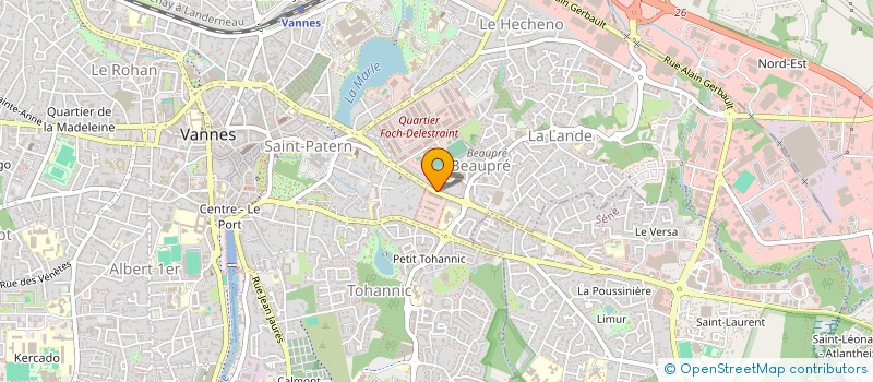 localisation de l'entreprise CREHABITAT 56 à VANNES