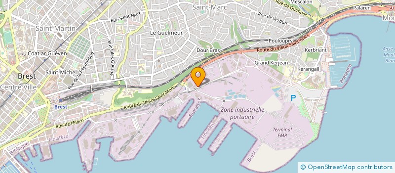 localisation de l'entreprise CREHEN GUYOT ENERGIES à BREST