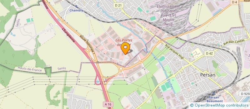 localisation de l'entreprise CREIL DIFFUSION à CHAMBLY