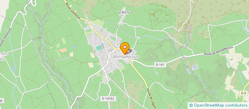 localisation de l'entreprise CREISSAC TRAVAUX PUBLICS à MONTPEYROUX
