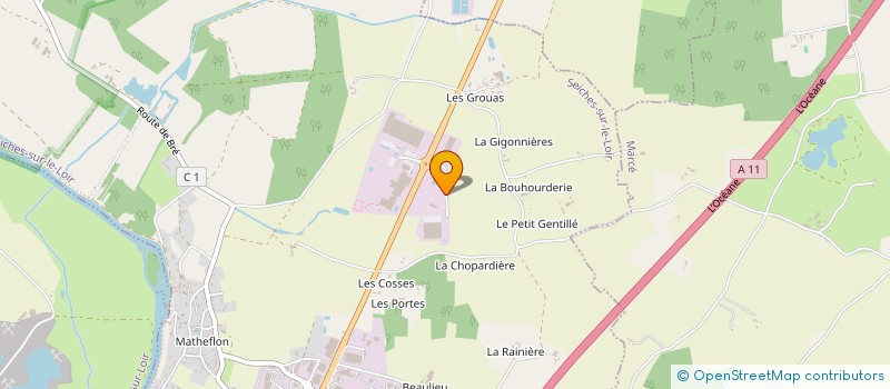 localisation de l'entreprise CREIZIC à SEICHES-SUR-LE-LOIR