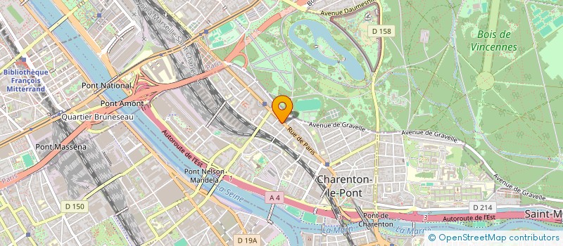 localisation de l'entreprise CREME DES DOUCEURS à CHARENTON-LE-PONT