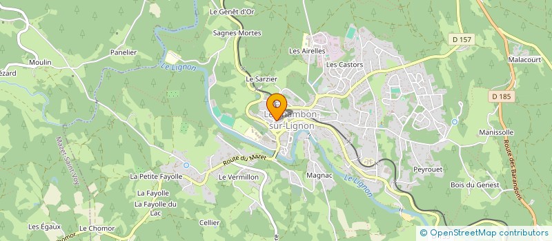 localisation de l'entreprise CREMERIE CROUZET MICHEL à LE CHAMBON-SUR-LIGNON