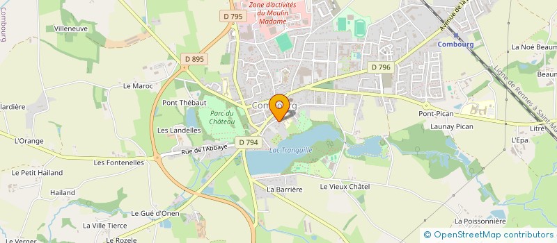 localisation de l'entreprise CREMERIE FROMAGERIE BRIN D'AMOUR à COMBOURG
