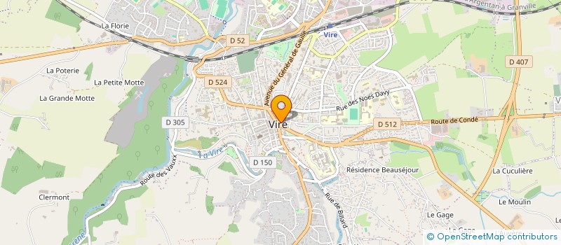 localisation de l'entreprise CREMERIE FROMAGERIE VIROISE  VIRE NORMANDIE