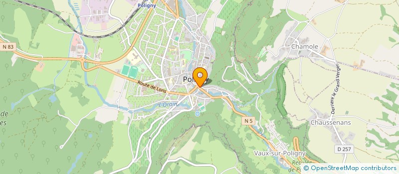 localisation de l'entreprise CREMERIE JURAFLORE  POLIGNY