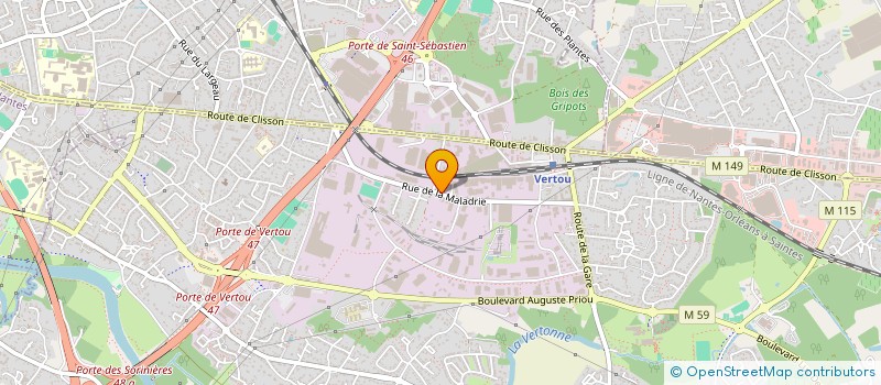 localisation de l'entreprise CREOJARDINS SERVICES à VERTOU