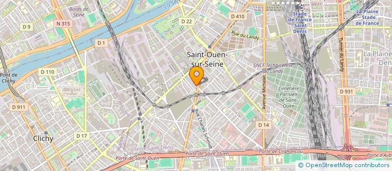 localisation de l'entreprise CREOLA COIFFURE à SAINT-OUEN-SUR-SEINE