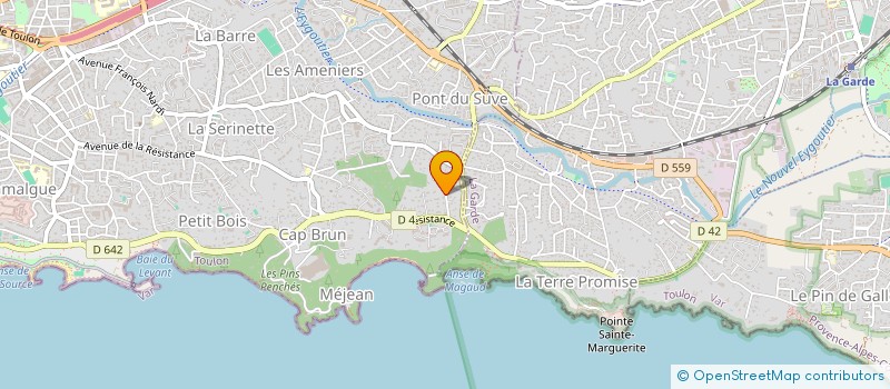 localisation de l'entreprise CREOLIA  TOULON