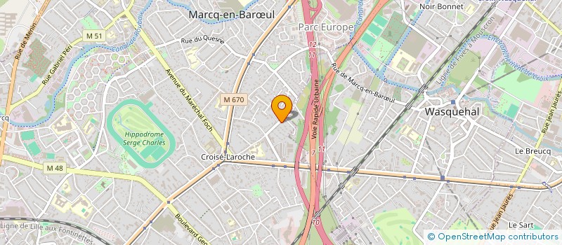 localisation de l'entreprise CREOLINS à MARCQ-EN-BARŒUL