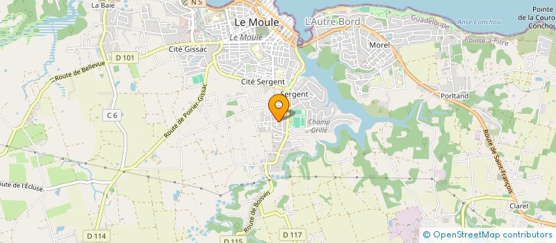 localisation de l'entreprise CREOLOC SCI  LE MOULE