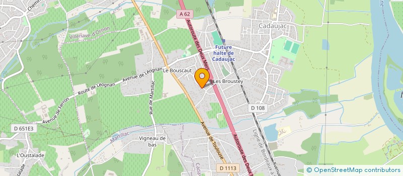 localisation de l'entreprise CREONS  CADAUJAC