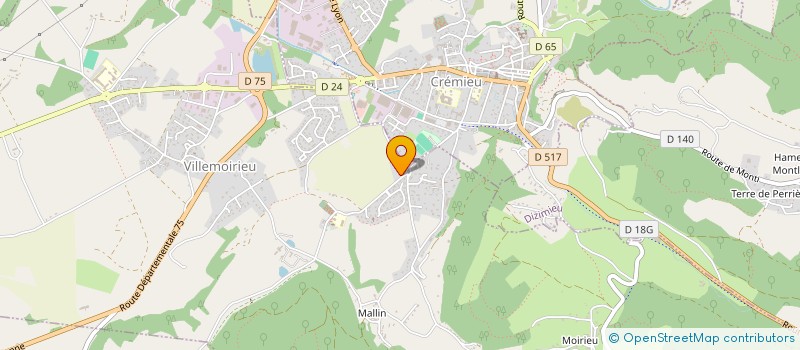 localisation de l'entreprise CREONS DU LIEN  VILLEMOIRIEU