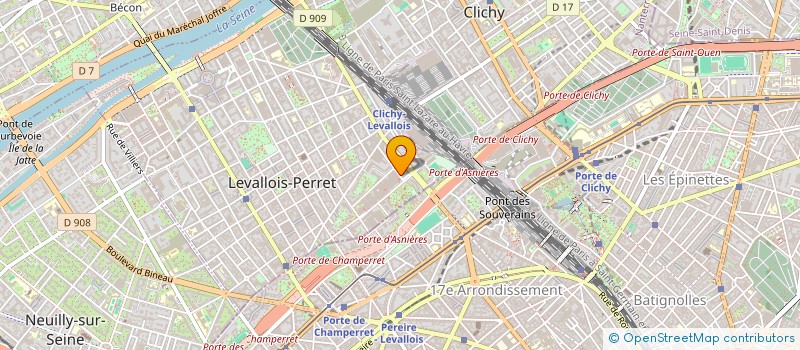 localisation de l'entreprise CREOR à LEVALLOIS-PERRET