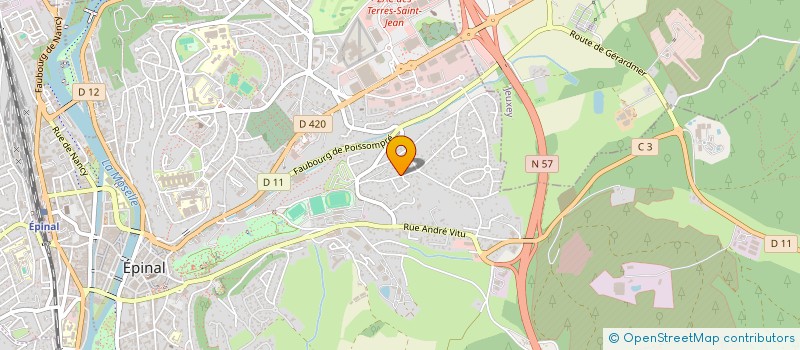 localisation de l'entreprise CREORIELLE à EPINAL