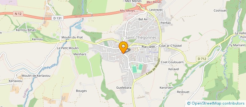 localisation de l'entreprise CREPERIE AN UHEL  SAINT-THEGONNEC LOC-EGUINER