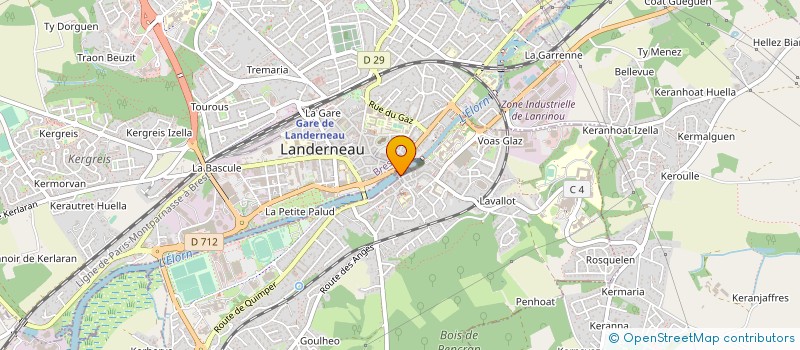 localisation de l'entreprise CREPERIE CABON DIDIER  LANDIVISIAU