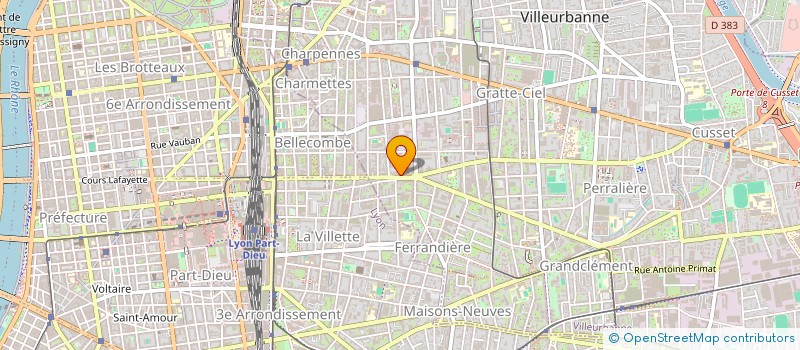 localisation de l'entreprise CREPERIE DU 23  VILLEURBANNE