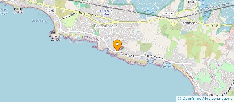 localisation de l'entreprise CREPERIE DU DERVIN à BATZ-SUR-MER