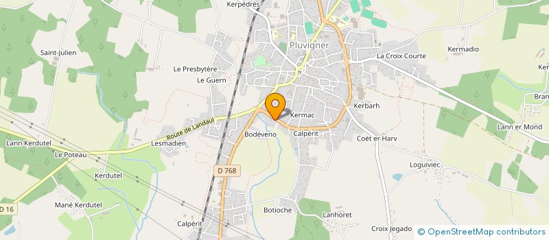 localisation de l'entreprise CREPERIE DU VORLEN  PLUVIGNER