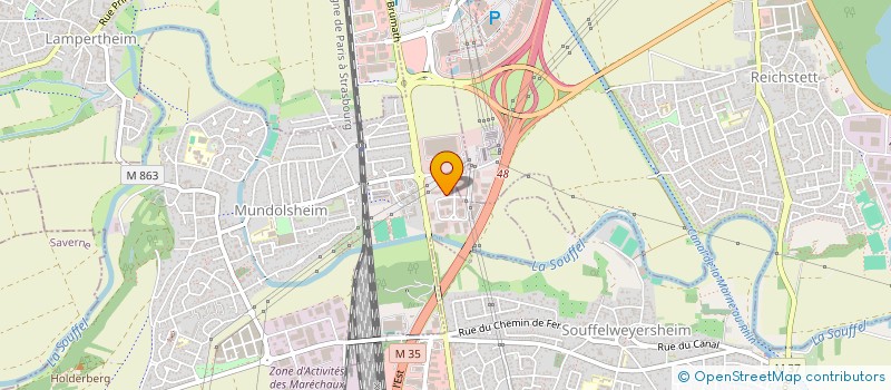 localisation de l'entreprise CREPERIE FRANCOISE  MUNDOLSHEIM