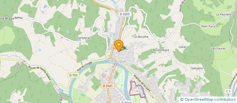 localisation de l'entreprise CREPERIE L'ABREUVOIR  LE BUGUE