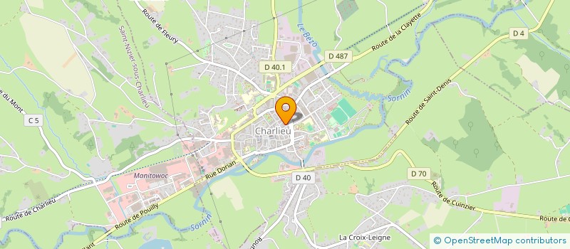 localisation de l'entreprise CREPERIE LA ROCHE AUX FEES  CHARLIEU