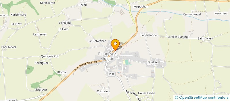 localisation de l'entreprise CREPERIE ROBIN à PLOUNEVEZ-QUINTIN