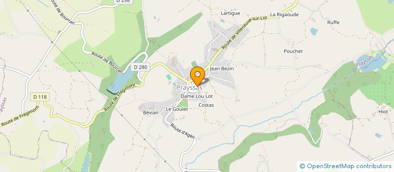 localisation de l'entreprise CREPERIE SAINT LOUIS  PRAYSSAS