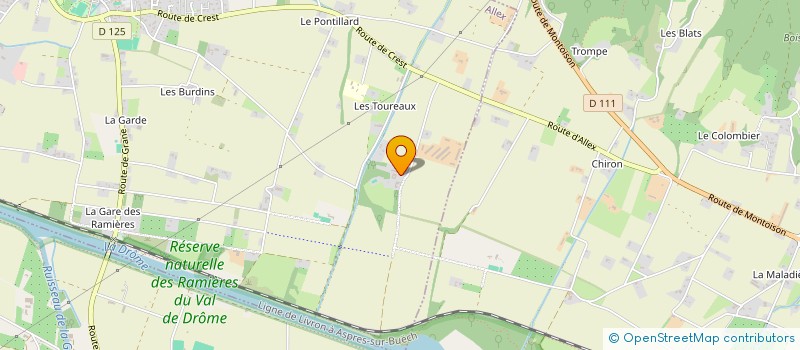 localisation de l'entreprise CREPINDC  ALLEX