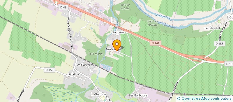 localisation de l'entreprise CREPIS ISOLATION REVETEMENT à GENSAC-LA-PALLUE