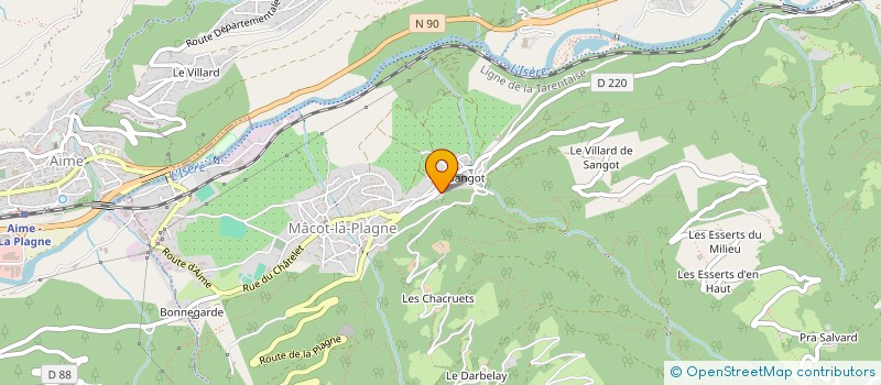 localisation de l'entreprise CREPOUX DUJON  LA PLAGNE TARENTAISE