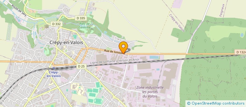 localisation de l'entreprise CREPY SERVICE INDUSTRIEL  CREPY-EN-VALOIS