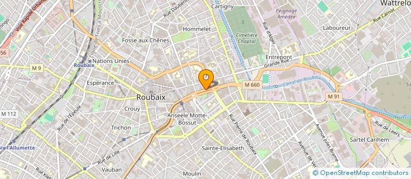 localisation de l'entreprise CRESCENDO à ROUBAIX