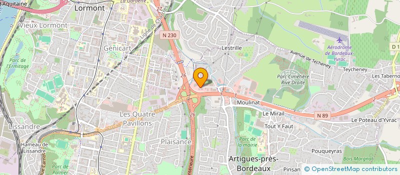 localisation de l'entreprise CRESNIM  ARTIGUES-PRES-BORDEAUX