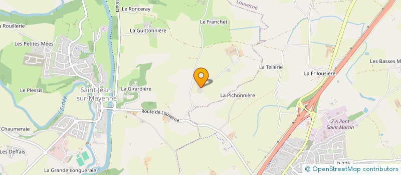 localisation de l'entreprise CRESSONNIERE SARL  SAINT-JEAN-SUR-MAYENNE