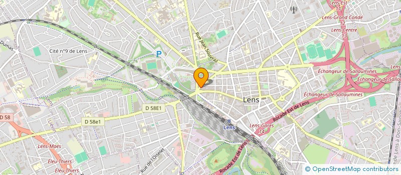 localisation de l'entreprise CRET  LENS