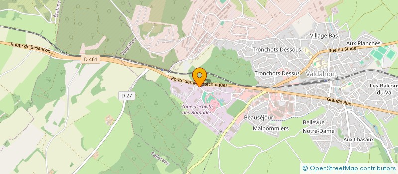 localisation de l'entreprise CRETENET CHARLES RESTAURATION DISCOTHEQUE  VALDAHON