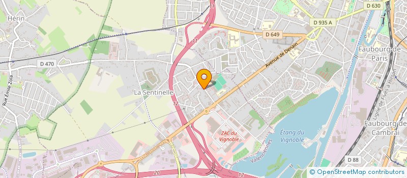 localisation de l'entreprise CRETEUR LEFEBVRE COMMERCIALISATION SOC  LA SENTINELLE