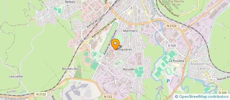localisation de l'entreprise CRETON à AURILLAC
