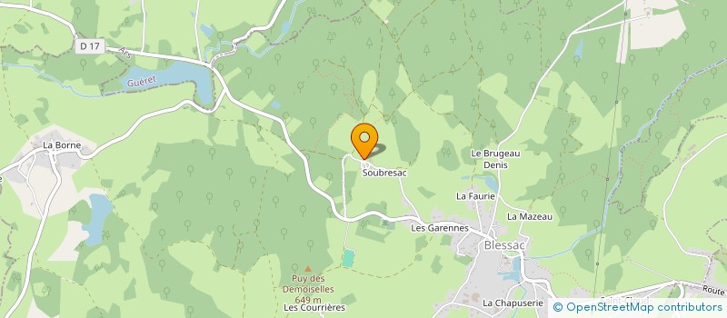 localisation de l'entreprise CREUSALPES  BLESSAC