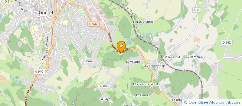 localisation de l'entreprise CREUSE AUTO à GUERET
